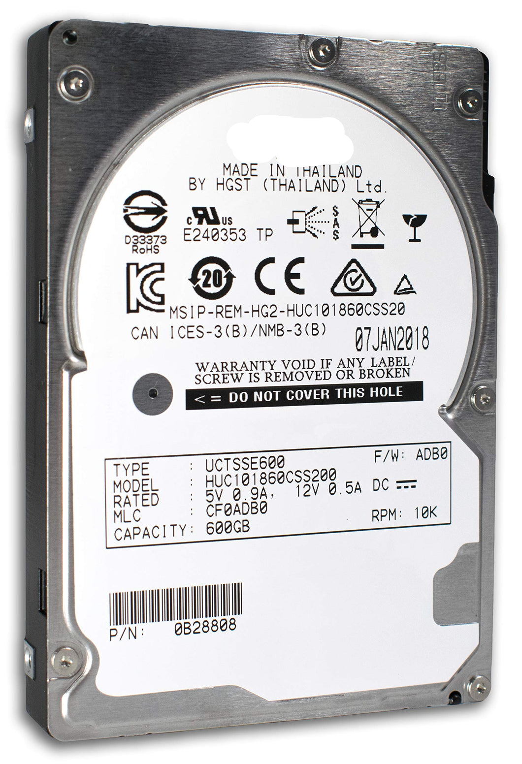HGST HUC101860CSS200 0B28808 600GB 10K RPM SAS 2.5