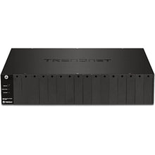 Carregar imagem no visualizador da galeria, TRENDnet 16-Bay Fiber Converter Chassis System, Hot Swappable, Housing for up to 16 TFC Series Media Converters, Fast Ethernet RJ45, RS-232, SNMP Management Module, Lifetime Protection, TFC-1600 - MFerraz Tecnologia
