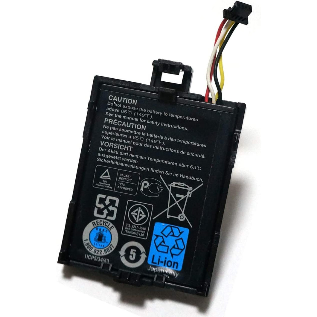 Battery T40JJ Raid Controller Battery 70K80 H132V for Perc H710 H710P H810 M620 R320 R420 R520 R620 R720 R820 T110 II T420 070K80 0H132V 0T40JJ - 3.6V 1.6Wh/460mAh