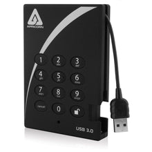 Cargar imagen en el visor de la galería, Apricorn Aegis Padlock 1 TB USB 3.0 256-bit AES XTS Hardware Encrypted Portable External Hard Drive (A25-3PL256-1000)-FoxTI
