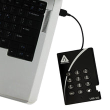 Cargar imagen en el visor de la galería, Apricorn Aegis Padlock 1 TB USB 3.0 256-bit AES XTS Hardware Encrypted Portable External Hard Drive (A25-3PL256-1000)-FoxTI

