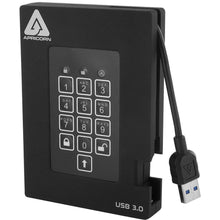 Cargar imagen en el visor de la galería, Apricorn Aegis Padlock Fortress FIPS 140-2 Level 2 Validated 256-bit Encrypted USB 3.0 Hard Drive with PIN Access, 1 TB-FoxTI
