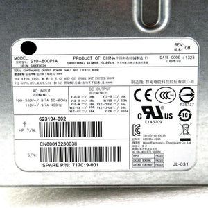 HP Z620 Workstation 800W Switching Power Supply 717019-001 623194-002 S10-800P1A-FoxTI