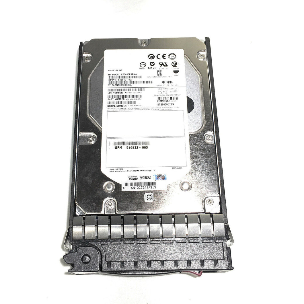 516810-003 516832-005 EF0600FARNA 600GB 15K ST3600057SS