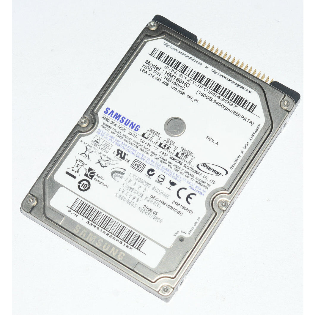 Samsung HM160HC 160GB 5400rpm IDE, ATA, PATA Laptop 2.5