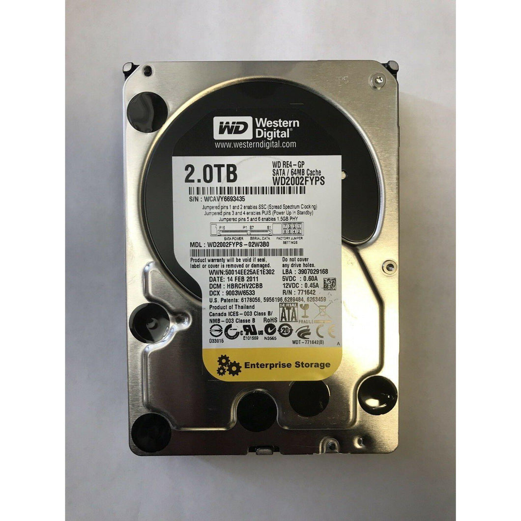 WD Western Digital RE4-GP WD2002FYPS 2 TB Enterprise 3.5